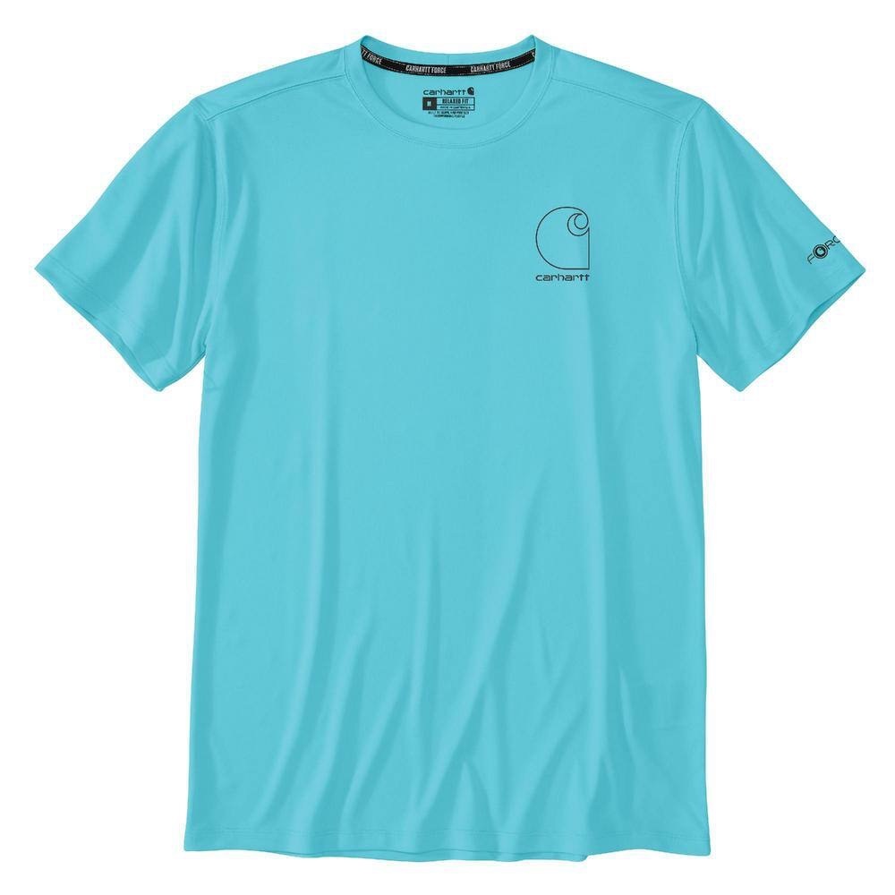 CARHARTT Youth Boys Force Sun Defender Lightweight Short-Sleeve Logo T-Shirt